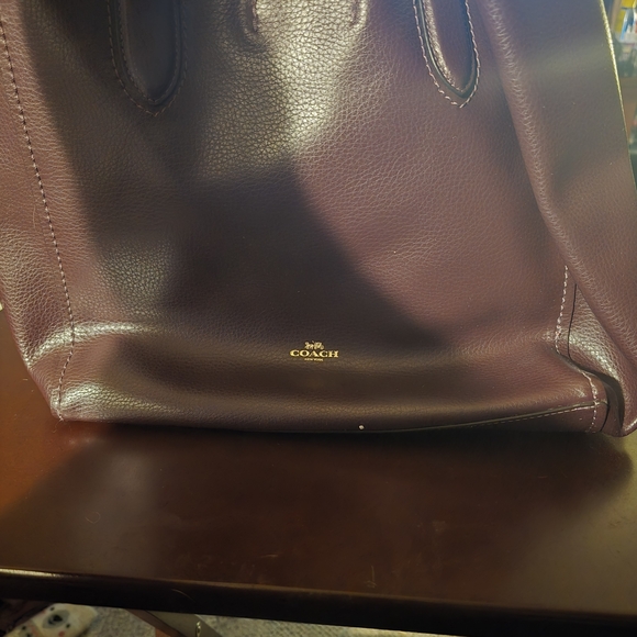 Coach Handbags - Coach Deep Purple Leather Handbag
